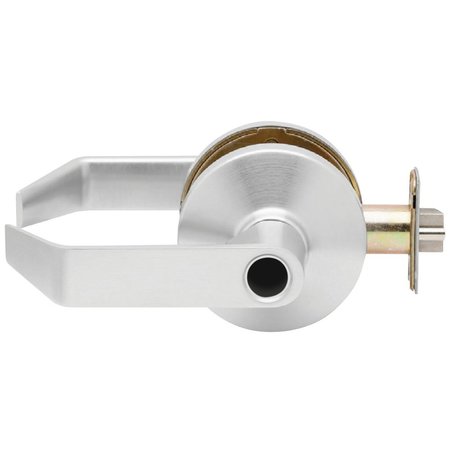 FALCON Grade 2 Cylindrical Lock, Entry Function, Less Cylinder, Dane Lever, Standard Rose, Satin Chrome Fin B501LD D 626